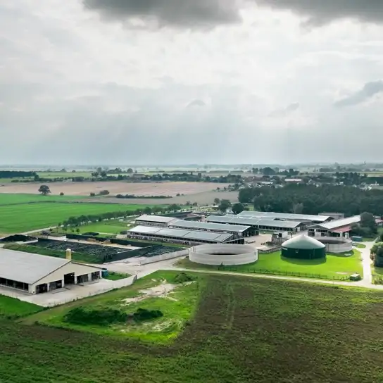 Drohenaufnahme Agrargenossenschaft Fischbeck 