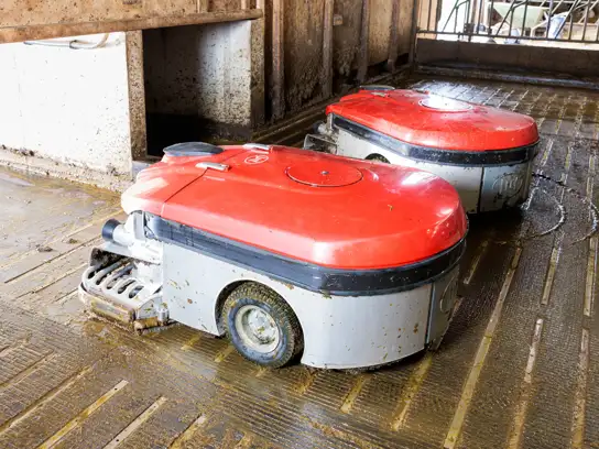 Dit zijn 2 Discovery mestrobots
